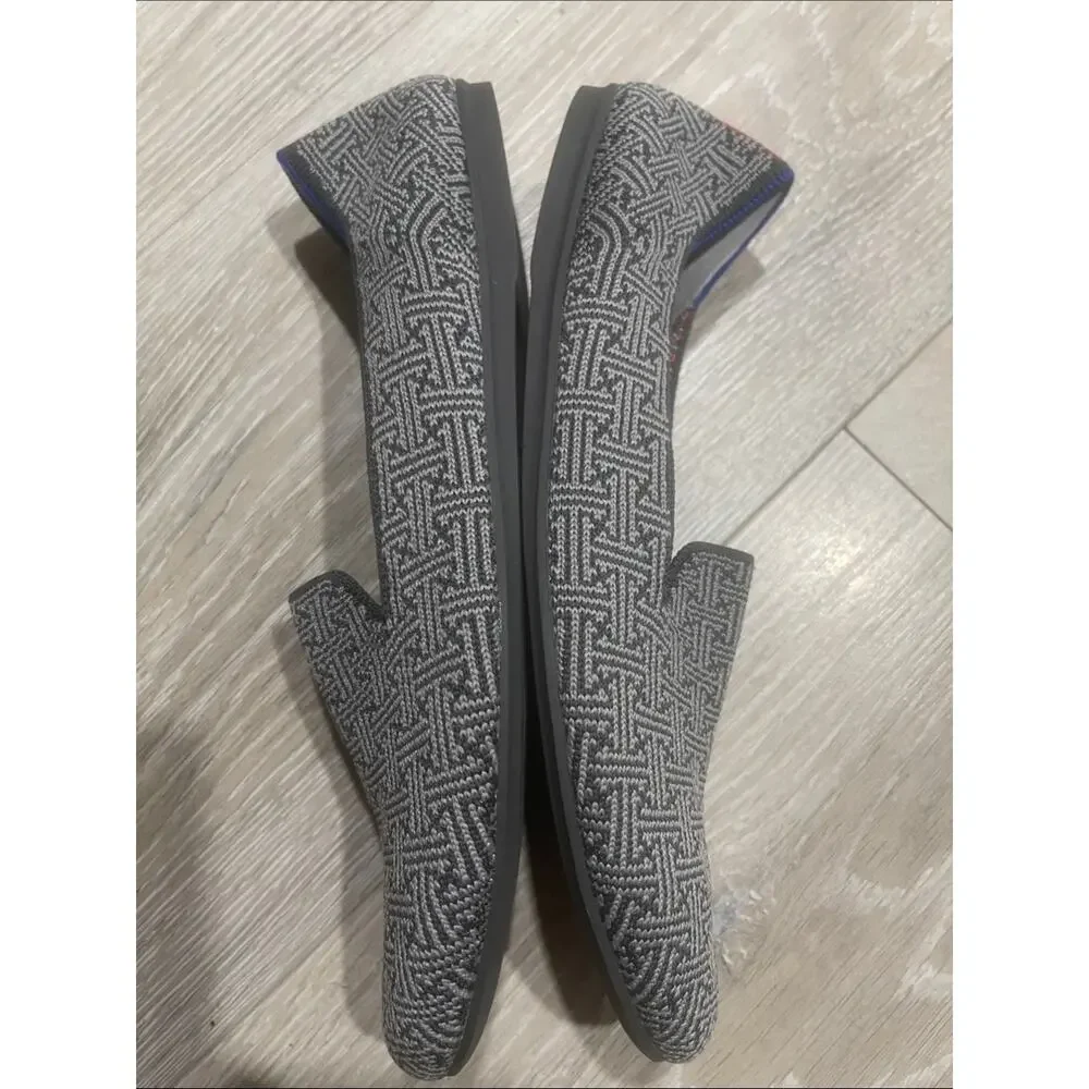 Rothy's size 9 Grid gray charcoal woman's Loafers